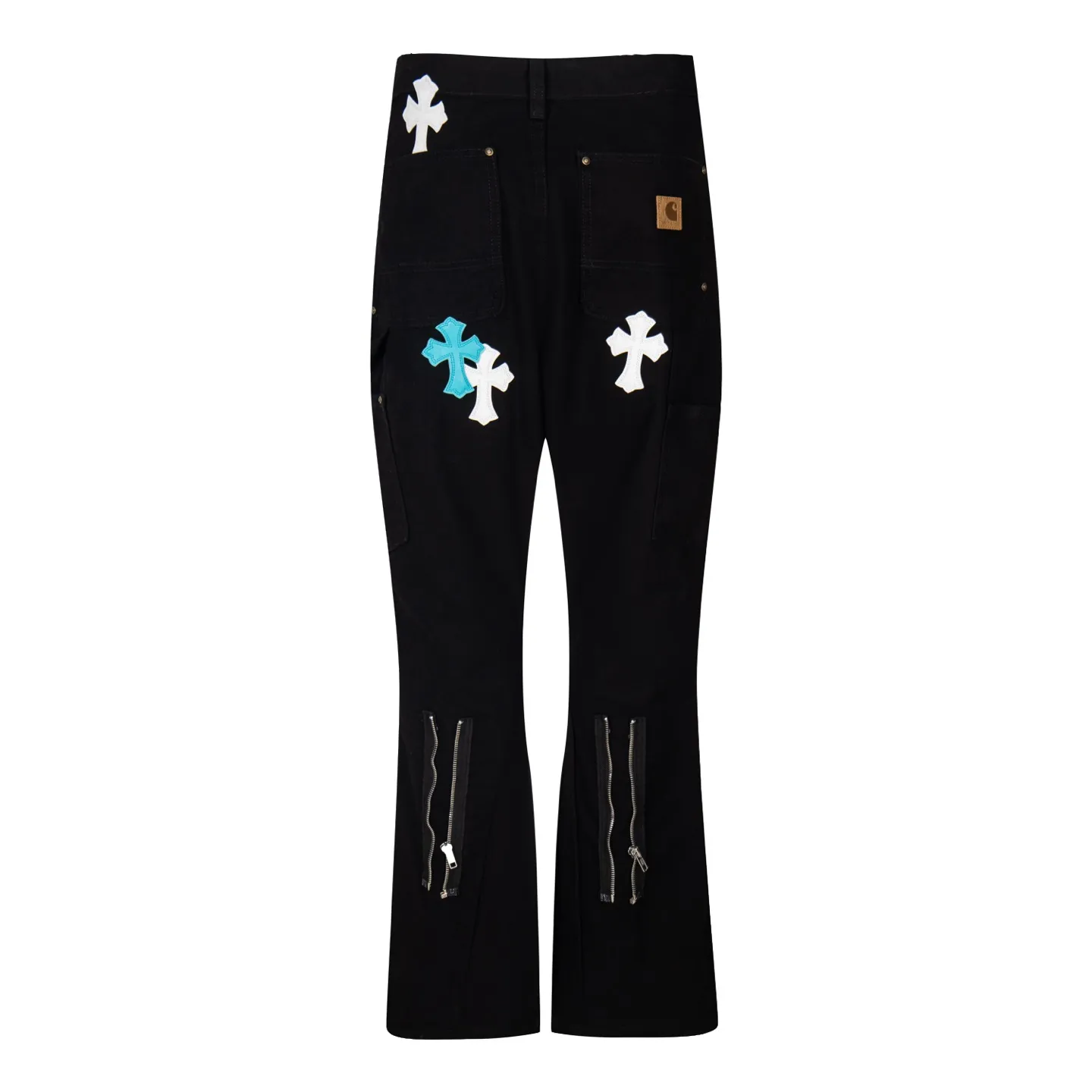 P260 Chrome Hearts co-branded Carhartt zipper leather jeans, priced at 16W+, patchwork cross pattern embellishment, high-waisted washed jeans! ! Absolutely high-end luxury products, 8W+ level god-level single products, super popular products, made with top heavy industry, a magic weapon that cannot be missed. About Kroxin This is an extremely luxurious fashion brand, which can also be called the nobles of the high street. It has always been an exclusive brand for some hipsters or the rich second generation. Compared with ordinary high streets, it is more luxurious and noble. Compared with luxury brands, it has a more fashionable personality and has always been a brand that I have a special liking for. Style number: 1772# Size: 28 30 32 34 36